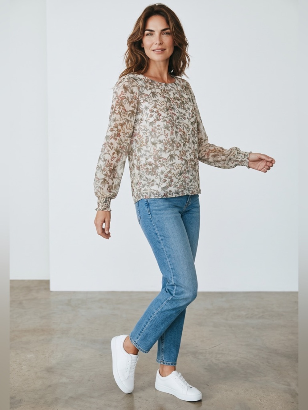 Loft floral blouse. Size LP GUC - Picture 1 of 8
